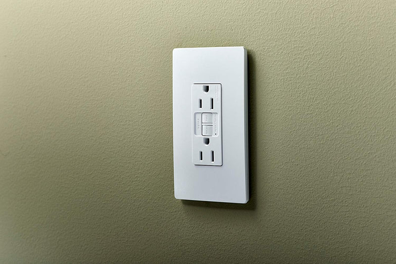 Legrand Radiant 15 Amp GFCI Self-Test Tamper Resistant Decorator Duplex Electrical Outlet, For Home Safety, 1597TRW3PKCC4, White, 3 Pack