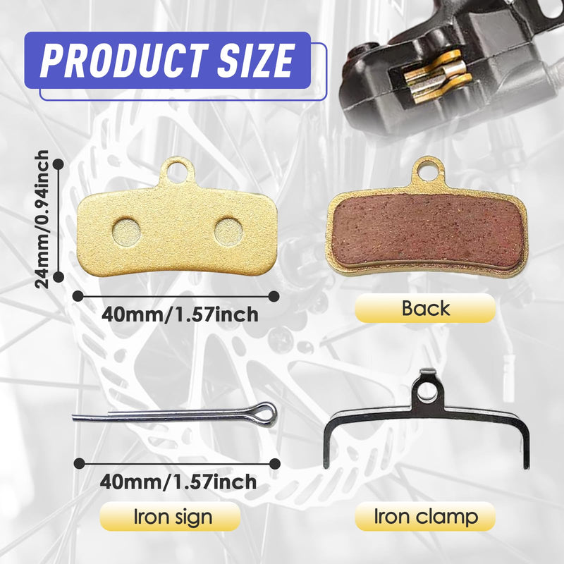 4 Packs Replacement Genuine Front and Rear Basin Brake Pads for Sur Ron Light Bee X/S, Talaria Sting MX3 R/MX4 and Segway X160/X260, Electric Off-Road Bike Replacements 4 Pack
