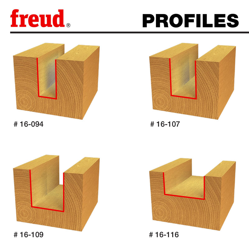 Freud 89-660: 3 Piece Undersized Plywood Bit Set (1/4" Shank)