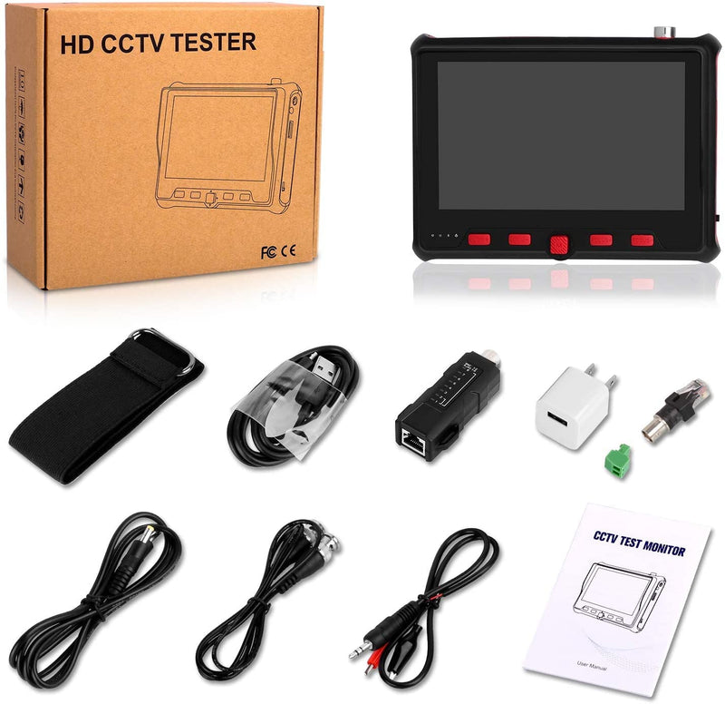 【Upgrade】 Portable Wrist CCTV Tester,5'' LCD Monitor,HDMI in &VGA in,Camera Debugging Helper