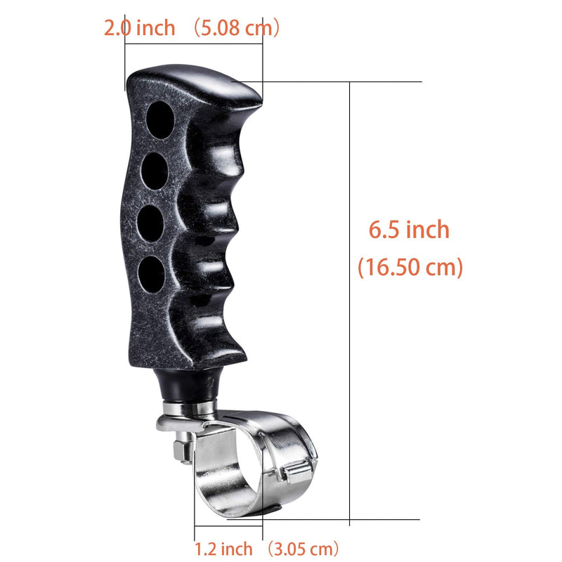 Arenbel Steering Wheel Assist Brody Knob, Titanium Grip Style Turning Suicide Spinner Booster Handle Fit Most Vehicles Cars Trucks Boats