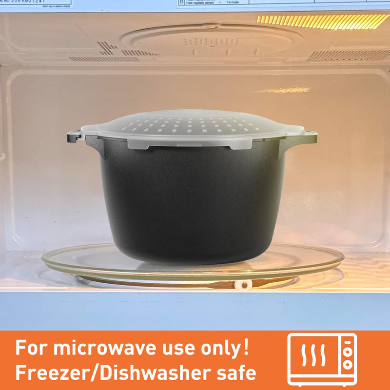Microwave Cookware Steamer, 2 Quart Microwave Steamer for Vegetables, Microwave Cooker with Vent Lid- BPA Free, Freezer Safe