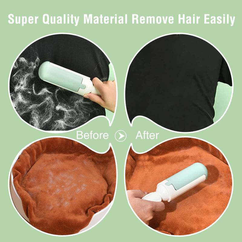71Nmly 2pcs Pet Hair Remover Roller,Reusable Animal Hair Remover Brush,Pet Fur Remover for Dog Cats,Easy to Clean Fixed Areas Pet Fur for Bedding,Sofa,Carpets, Furniture, Clothes etc Red+Green