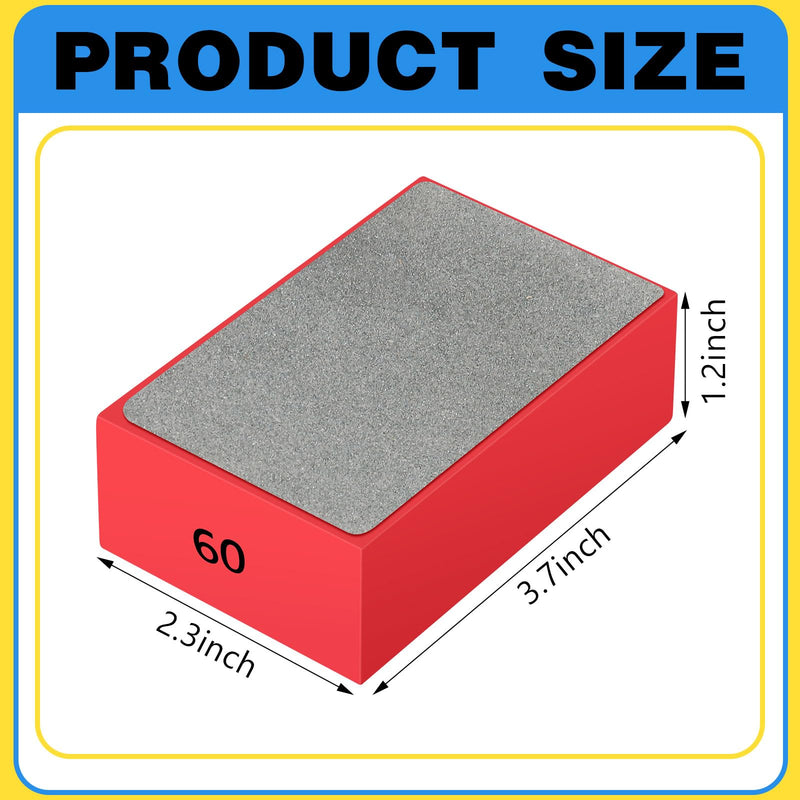 7 Pcs Diamond Hand Polishing Pads 60/100/200/400/800/1500/3000 Grit Diamond Sanding Pads Wet and Dry Sanding Block with Sponge Backing for Glass Tile Stone Concrete Granite Marble Ceramics