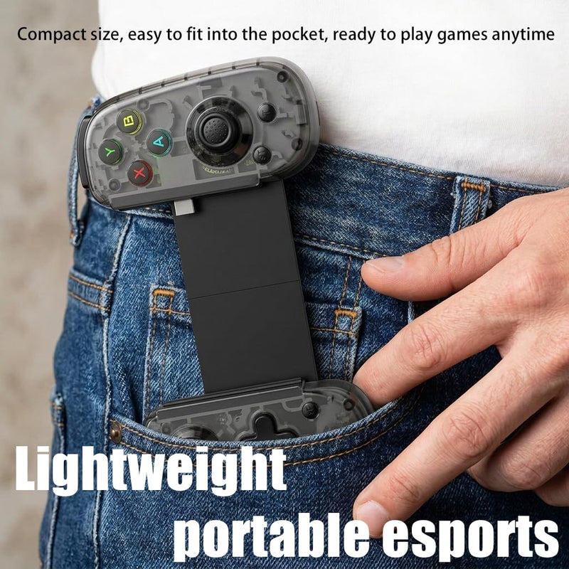 Megadream USB-C Wired & Wireless Mobile Game Controller for iPhone, Android USB-C Phones, PC, Switch - Supports Xbox/PS/Steam Remote Play & Cloud Gaming - Hall Effect Joysticks, Turbo, Vibration Black