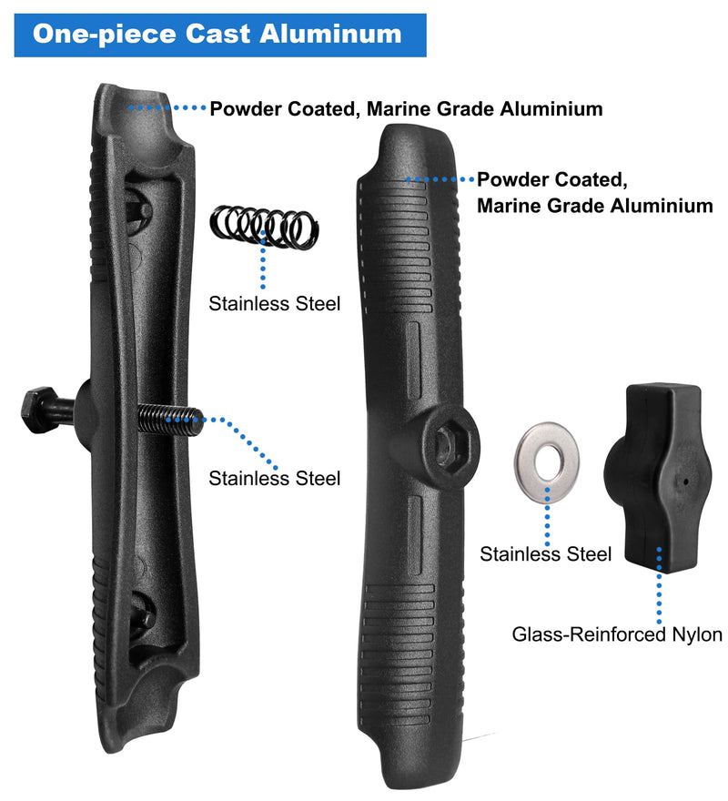 Aluminum Long(6.7"/17cm) Double Socket Arm for 1 Inches/B Size / 25mm Ball Accessories, Powerful Clamp, Compatible with RAM Mount, iBolt and More