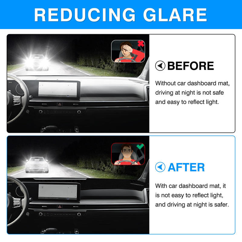 Autorder Dashboard Cover Mat for Kia Sorento 2021-2025 2026 Accessories Dash Cover Upgrade Flannel Dash Mat Sunshade Glare UV Rays Protector(Only fit for12.3-inch Navigation) 2021-2026 Kia Sorento fit for 12.3-inch Screen