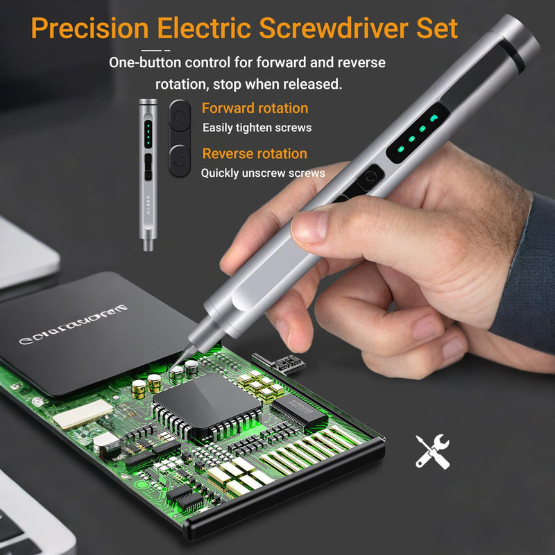 E1 Max Electric Screwdriver,Mini Precision Screwdriver Set,44 in 1 Screwdriver Set,Magnetic Storage, Repair Tool Kit for Electronics Phone Camera Laptop Watch