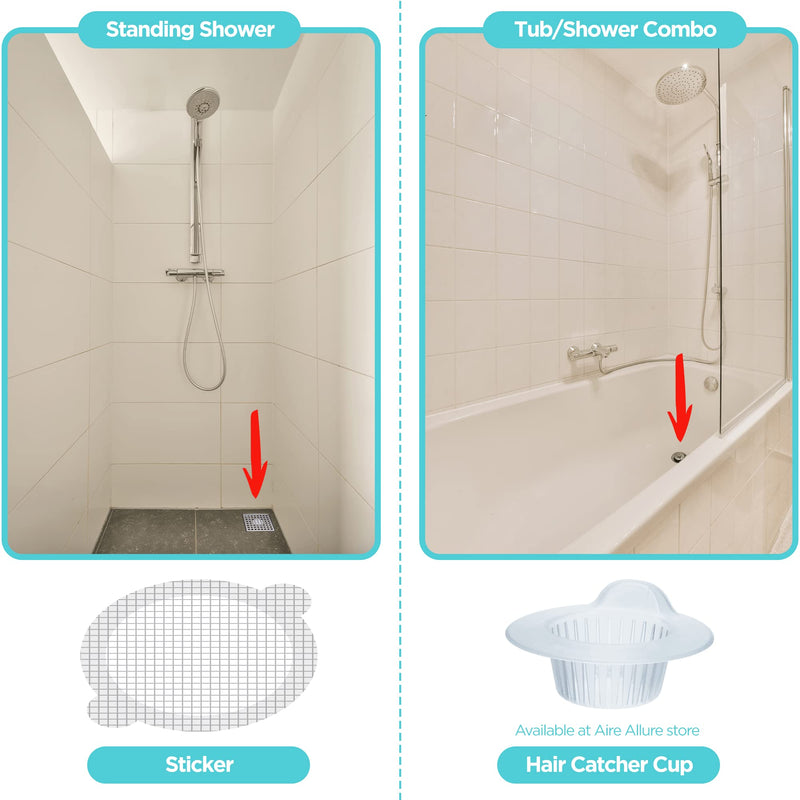 100 Pack, Disposable Shower Drain Hair Catcher Mesh Stickers 100