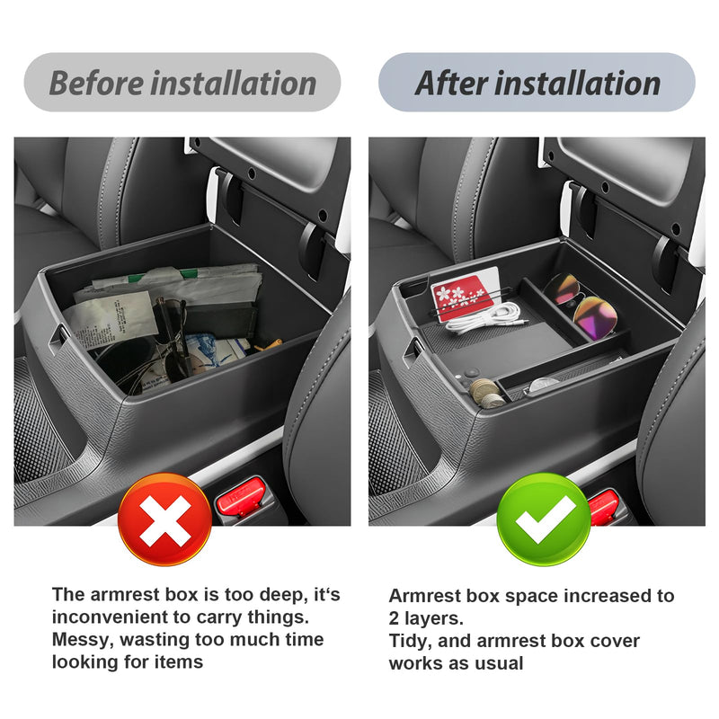SKTU for 2025 2026 Kia Carnival Center Console Organizer for 2025 2026 Kia Carnival (LX/LXS/EX/SX/SX Prestige) Console Tray Kia Carnival 2025 2026 Accessories Armrest Storage Box with Coins Holder for 2025+ Carnival