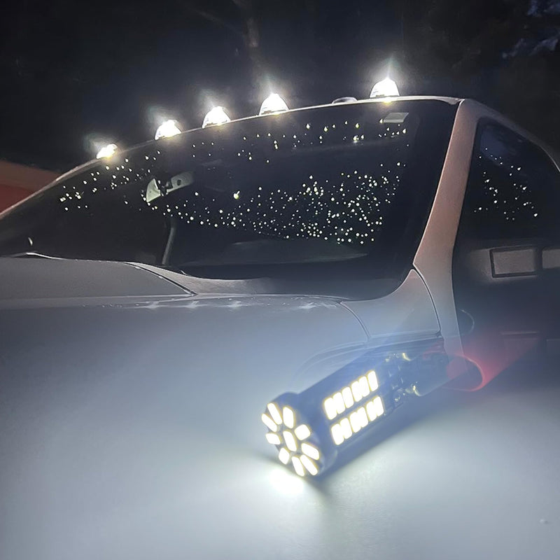 LED Roof Cab Marker Lights Bulbs for Ford 1999-up F150, 2000-up F250 F350 F450 F550 Super Duty White LED Front Up Top Clearance Marker Lamps Bulbs