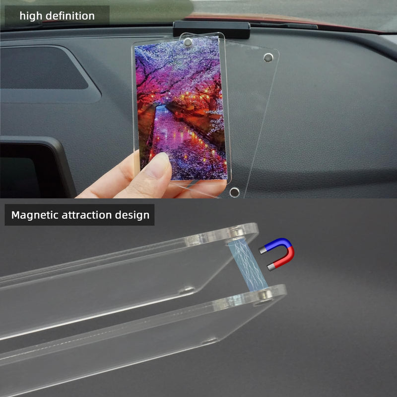 XMALL 2Pcs Car Picture Holder, Suitable for car Visor,Universal for Any Vehicle Model，Show Personal or Family Photos，Great Gift for Drivers，3.5"X2.4" ﻿ 3.5"x2.4"