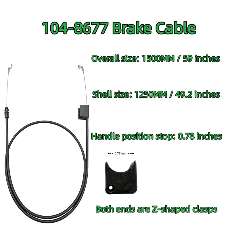 104-8677 Brake Cable for Toro 22'' Lawn Mower (290-935 1048677 20001 20003 20005 20009) Replacement Lawn Tractor Brake Cable