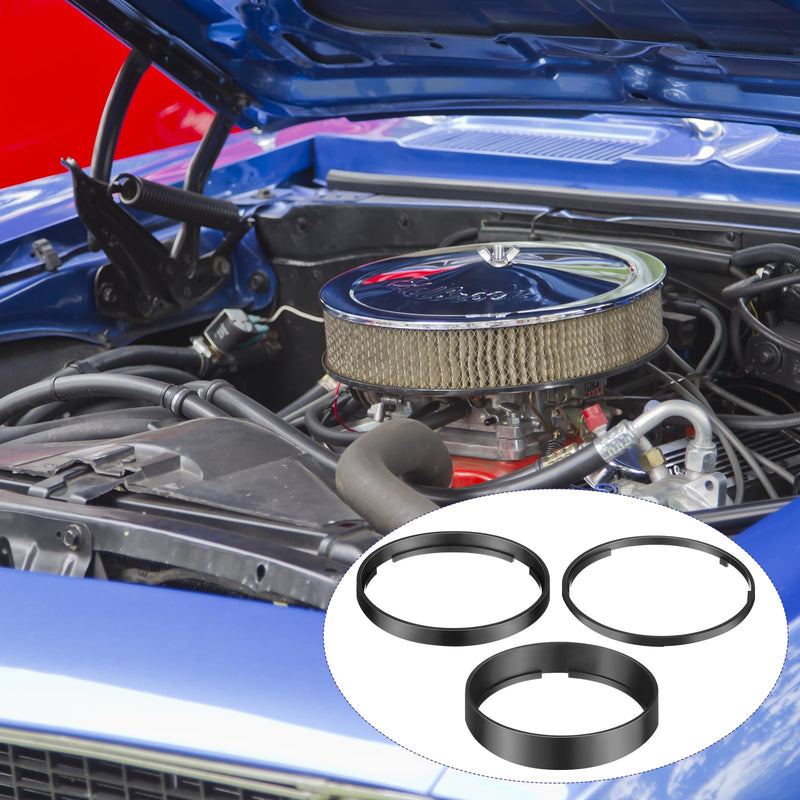 6 Pcs Air Cleaner Riser Kit Air Cleaner Carburetor Spacer Replacement Accessories 5 1/8 Inch Diameter Black Plastic Gas Filter Spacer