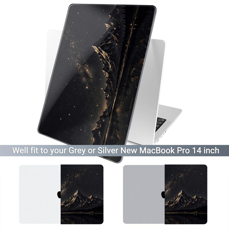 Batianda Case for MacBook Pro 14" 2026 2025-2021 Release, Starry Mountain | 4-in-1 bundle with starry mountain art, scratch-resistant slim hard shell protection for travelers and outdoor nature lovers