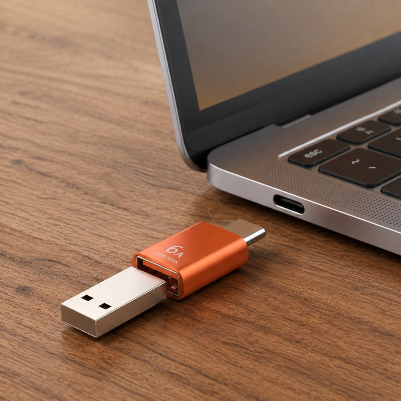 Xthrotsenk 10Pack USB C Female to USB Male Adapter, 10Gbps/120W USB-C to USBs Adapter USB-C Converter for Smartphone, PC, Keyboard, Orange