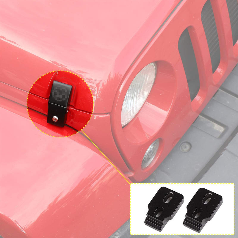  [AUSTRALIA] - JeCar Hood Latches Locking Hood Catch Kit Aluminum Alloy Hood Locks Compatible with Jeep Wrangler 2007-2018 JK JKU, 2018-2023 JL JLU & 2020-2023 Gladiator JT, Skull Style JC0718
