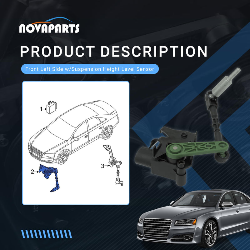 Front Left Side w/Suspension Height Level Sensor for 2012-2018 Audi A6 A7 A8 Quattro RS7 S6 S7 S8 4H0941285G