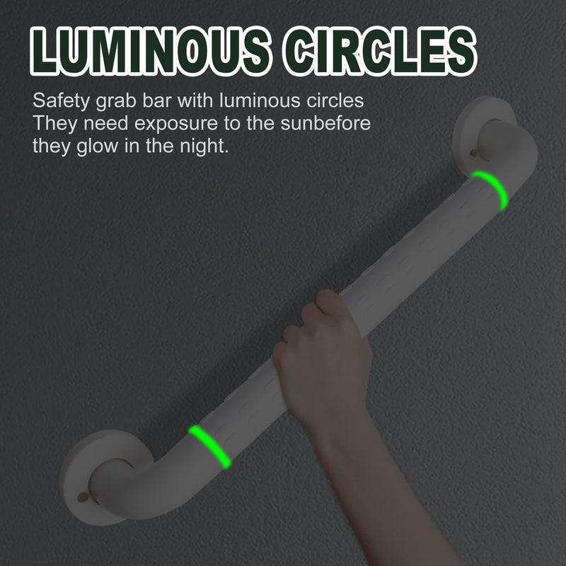 Non-Slip handrails, Stainless Steel Shower Safety Handles, Suitable for bathrooms, Elderly, Handicapped, Handicapped, and Pregnant Women (White, 23.6 1.4in) White 23.6*1.4in