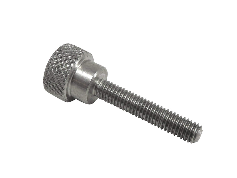 10 Pack 10-32 x 1 Inch Threads 303 Stainless Steel Diamond Knurled Thumb Screws Knobs with Straight Shoulders Right-Hand Threads SAE Flat Tip Uncoated