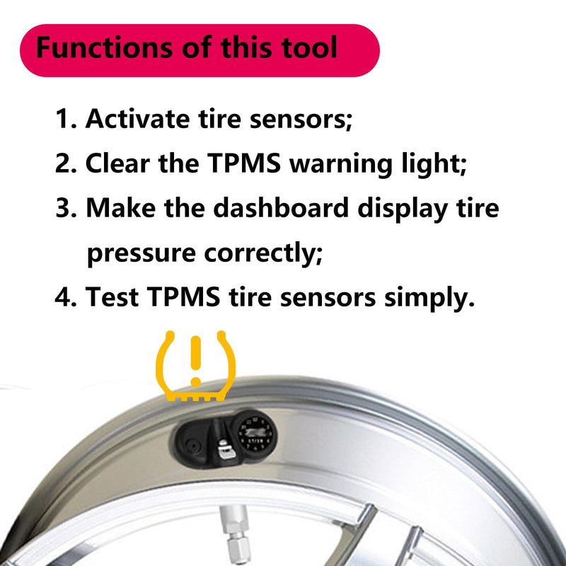 Chevy TPMS Relearn Tool with Battery GM TPMS Relearn Tool Chevy TPMS Reset Tool TPMS Programming Tool for GM Chevrolet Cadillac Buick GMC Tire Pressure Sensor Reset Tool EL 50448