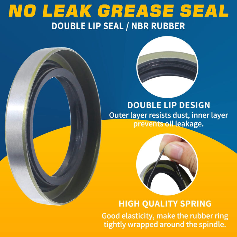 4pcs Trailer Axle Hub Wheel Grease Seals 1.719''I.D x 2.565''O.D with 4pcs Cotter Pins for Dexter 010-019-00 (10-19) Transcom 171255TB National 473336, 3500 lbs #84 Spindle E-Z Lube Axles KIT#3-1 (4Pcs Grease Seals 171255TB)