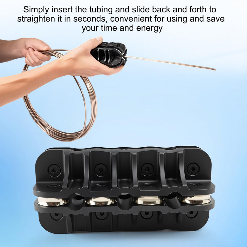 Brake Line Straightening Tool, Tubing Straightener, Handheld 3/16" 3/8" 1/4" O.D. Bender for Brake Line Aluminum, Steel, Brass Coils (3/16Inch) 3/16Inch
