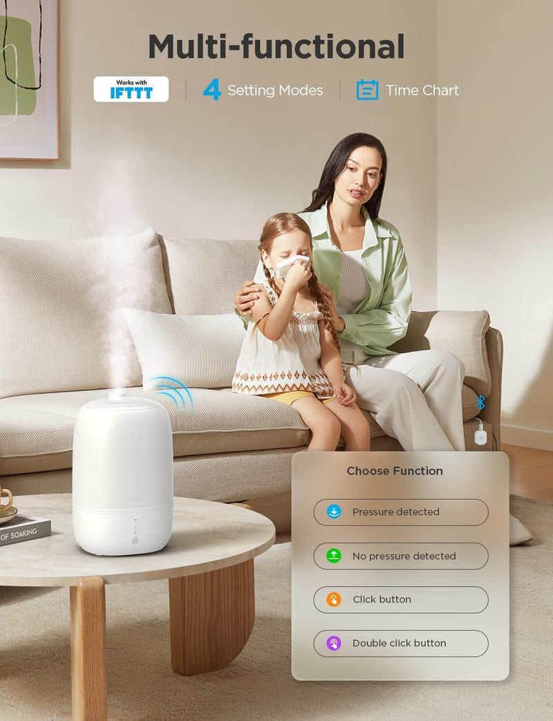GoveeLife Smart Pressure Sensor 2.0, Features Upgraded Automatic Pressure Detection, Long Strip Pressure Sensor, 197ft Long-Range Connection, APP Control, for Beds, Couches and Chairs