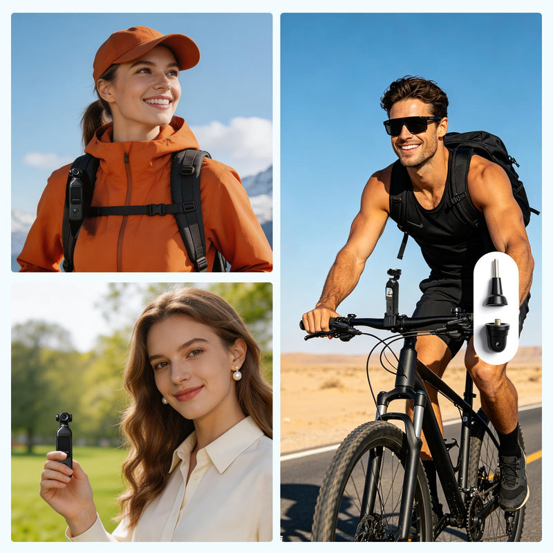 dahocamgo Vlogging Camera, Pocket Camera with 64GB Card | Audio & Video Recording, Touch Screen, 270° Rotating Lens, Charging Case Included Handheld for YouTube, Traveling, Daily Life