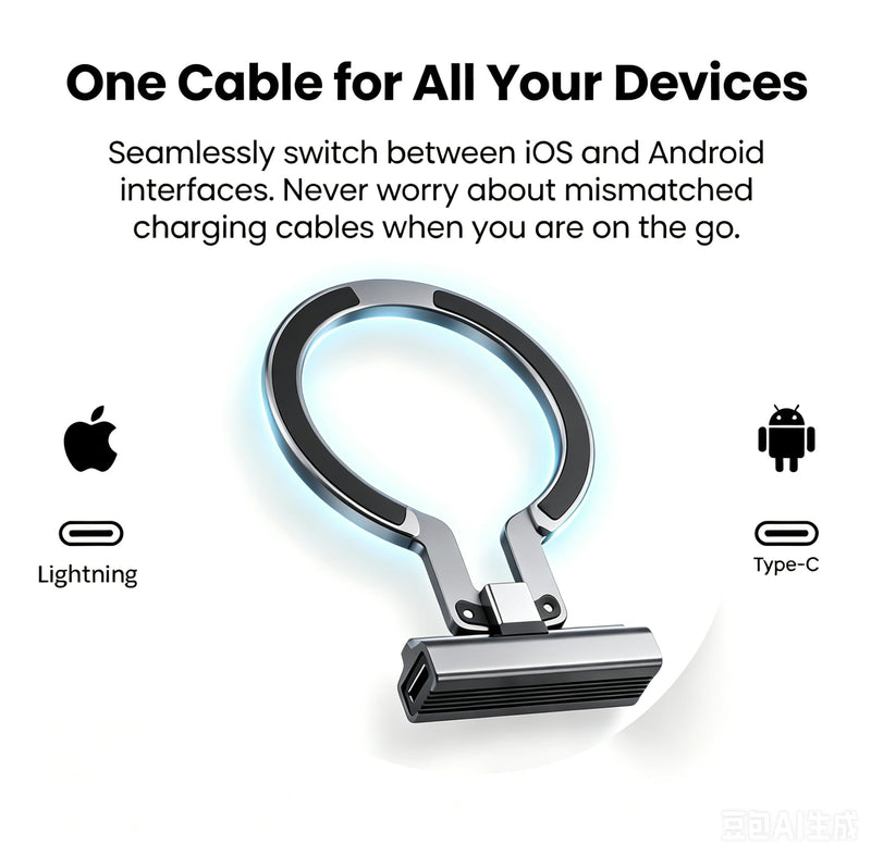 Lightning to USB-C Charge Sync Adapter, High Universality Converter C C Compatible with Android