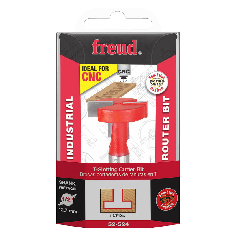 Freud 52-524: 1-3/8" (Dia.) T-Slotting Cutter Bit with 1/2" Shank