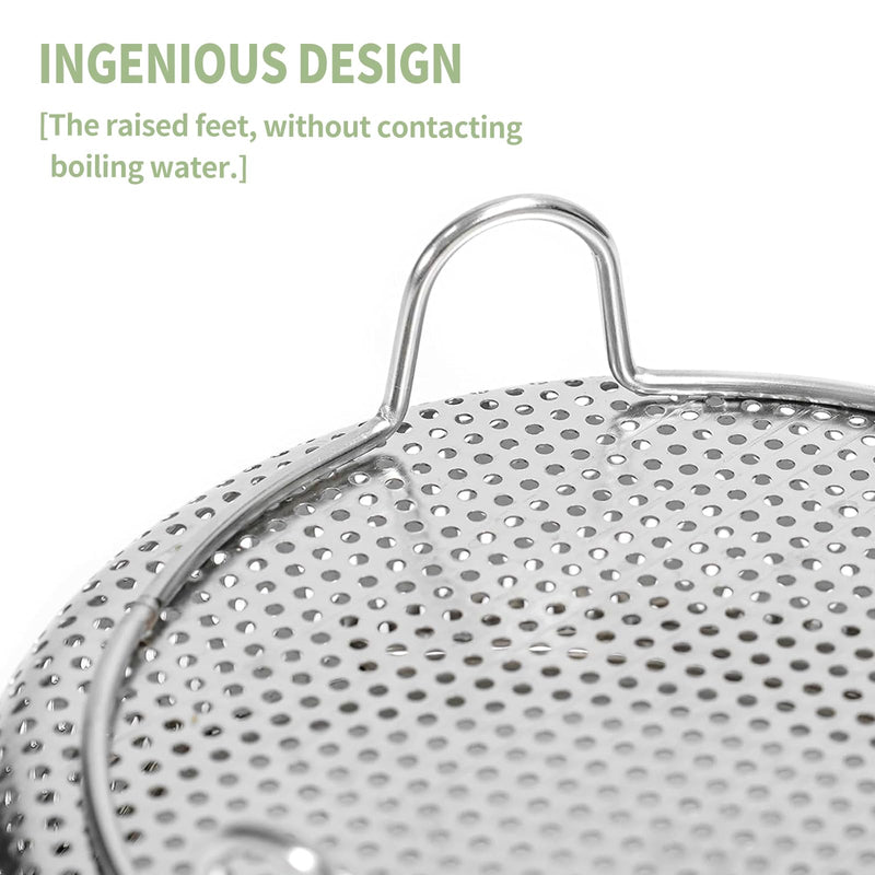 Stainless Steel Steamer Basket with Handle and Glove, ASWETMEL Steamer for Cooking Vegetables, Seafood, Dumplings, Instant Pot Accessories Compatible 6/8/10QT Steamers Basket for Pot, Pressure Cooker, Rice Cooker, Dishwasher Safe Large