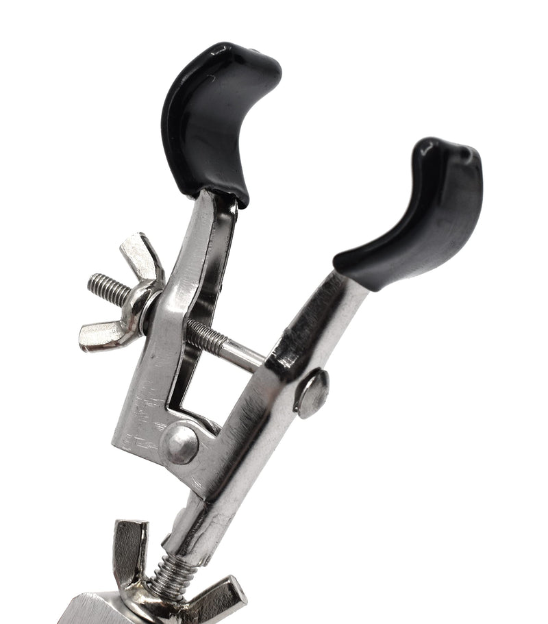 EISCO 5PK Burette Clamp with Bosshead/Test Tube Holder - PVC Coated Round Jaws, Opens up to 45mm