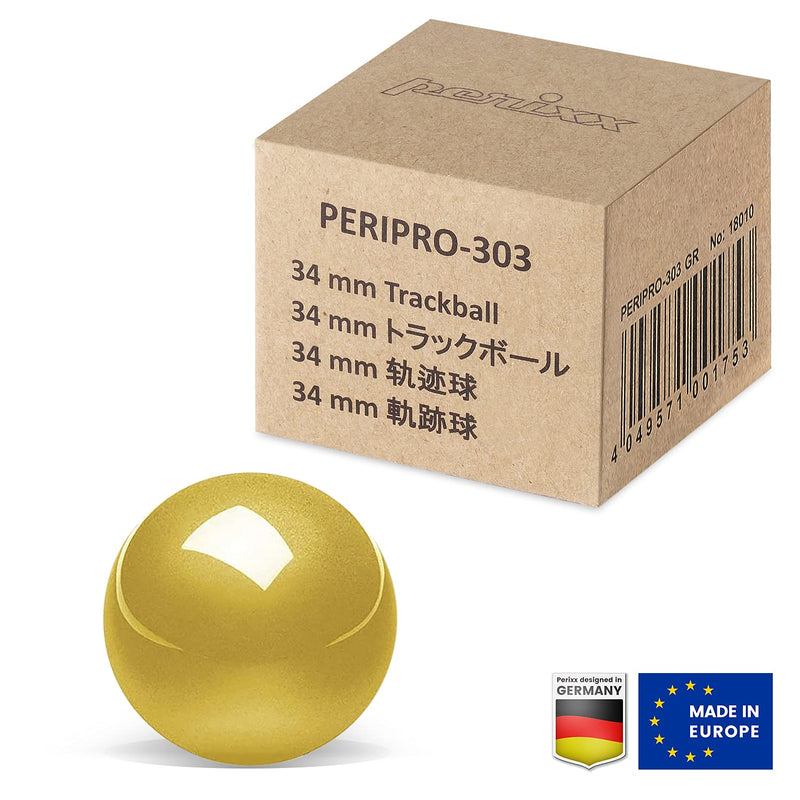 Perixx PERIPRO-303 GGO 1.34 Inches Trackball - Replacement Ball for M570, PERIMICE-517/520/717/720, and Other Compatible Trackball Mouse - Glossy Gold