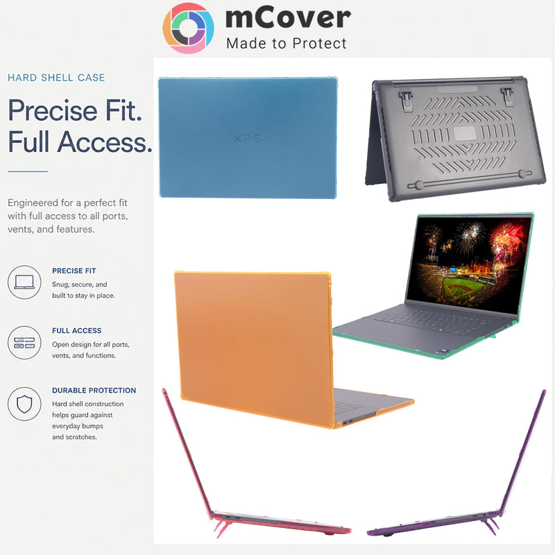 mCover Case for 16-inch Dell XPS 16 DA16260 Windows Laptop PC (Released After Feb. 2026, Without 360 ° Hinge, NOT Fitting Any Other Dell Models)- Black