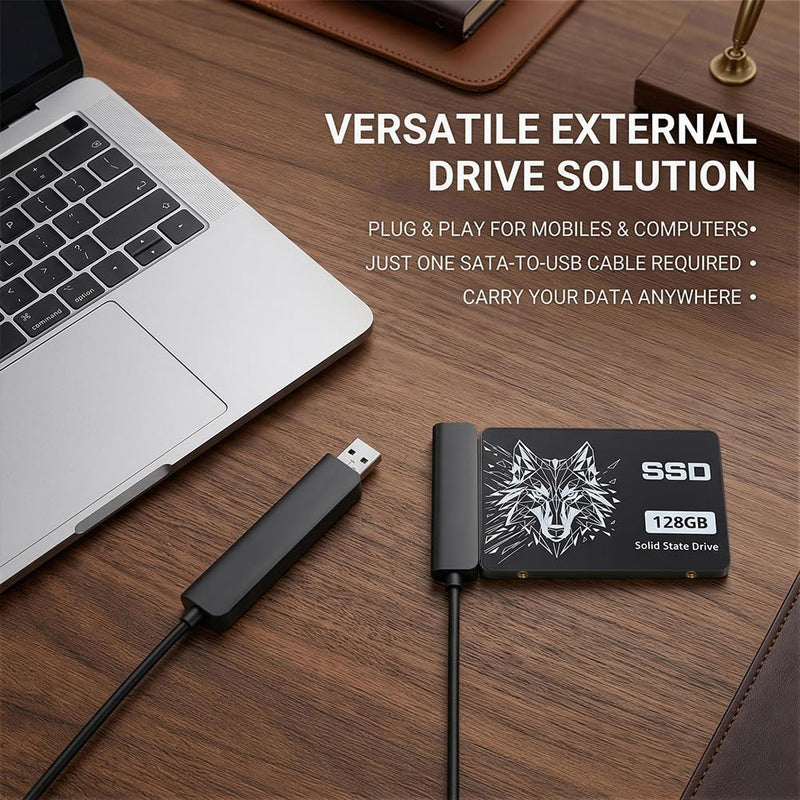 128GB SSD 2.5 Inch SATA III Internal Solid State Drive – Upgrade Laptop or Desktop with 550MB/s Read,Silent & Shockproof, Compatible with Laptop, Desktop PC, All-in-One(Style-E)
