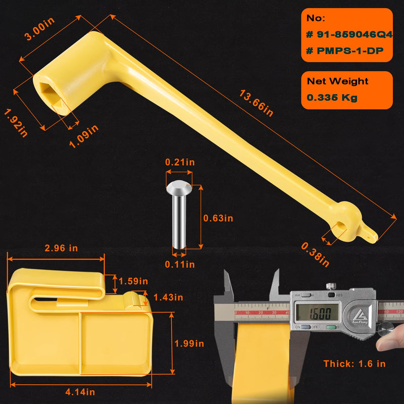 Marine 1-1/16" Propeller Wrench & Prop Stop Block Kit for All Outboard & Stern Drive (Mercury/Mercruiser/Yamaha) High-Visibility Yellow Corrosion-Resistant Outboard Prop Removal & Installation Kit 1-1/16" with Prop Stop