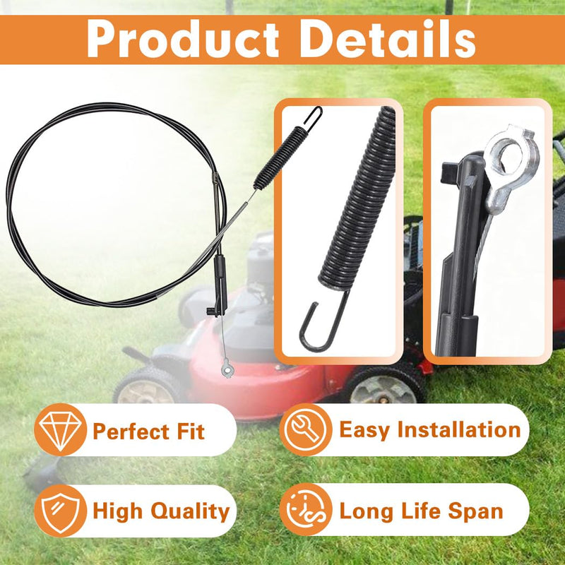 133-1998 Lawn Mower Blade Engagement Cable, Brake Cable Replacement for Toro Timemaster 30-inch Models 21199, 21199HD, 20976, 20978, 21200, 21810, 21811 Lawnmower Brake Cable Parts
