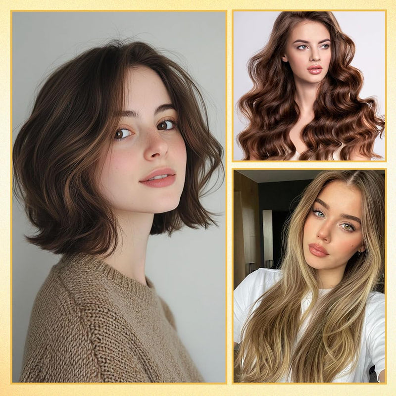  [AUSTRALIA] - 20 Pcs Perm Rods for Short Hair, Medium Curling Rods, Cold Wave Heatless Curling Rollers Set for Long Hair Natural Waves & Curls (0.35 Inches, Blue)