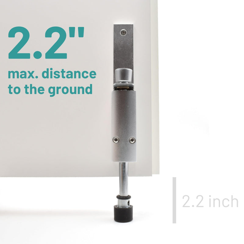 Kickdown Door Stop - Heavy Duty Door Stopper with Kick Down Step - Foot Operated Door Holder for Outdoor and Commercial Use 225 x 35 x 35 mm