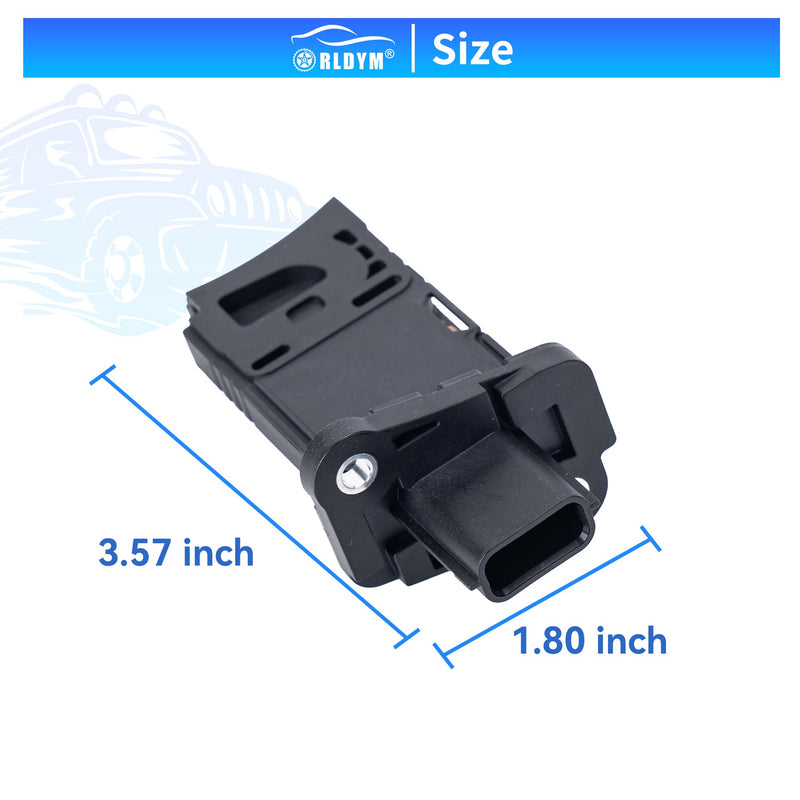 Rldym Mass Air Flow Sensor MAF Sensor 22680-BV80B for 2.5L Nissan Altima Juke Versa 1.6L Maxima Pathfinder 3.5L Rogue Rogue Sport 2.0L 2.5L Sentra 1.6L 1.8L 2015-2017