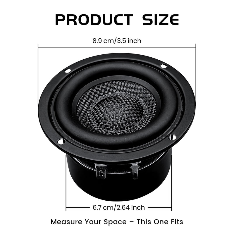 Dynamic 3inch Subwoofer Speakers, Fiberglass, 4ohm, 25w Power, Low Frequency Glass Fiber Woofers