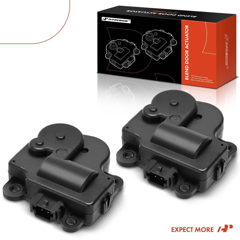 A-Premium HVAC Blend Door Heater Replacement for Chevrolet Corvette 2005-2013 Impala Malibu Monte Carlo Buick LaCrosse Cadillac XLR Temperature Blend Door Actuator, 2-PC Set 2PCS