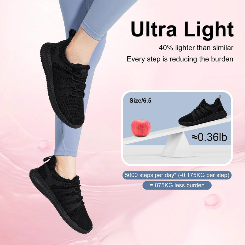 Slip On Sneakers Women Non Slip Work Shoes Water Resistant Comfortable Black Slip Resistant Breathable Lightweight Walking Shoe Zapatos Antideslizantes para Mujer, Black 8 Night Forest