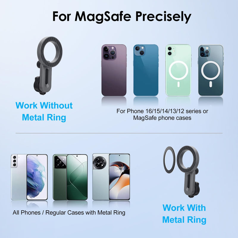 EEEKit Tesla Phone Holder, Magnetic Car Mount Compatible with MagSafe, No Glue Install, Tesla Model 3 Model Y Cybertruck Screen Dashboard Driving