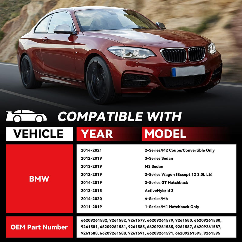 4pcs Bumper Parking Sensors Backup Reverse Radar - Compatible with F32 F33 F36 F22 F23 F30 F31 F34 2-Series M2 Coupe Convertible 3-Series GT M3 4-Series M4 1-Series M1 Hatchback - 66209261591