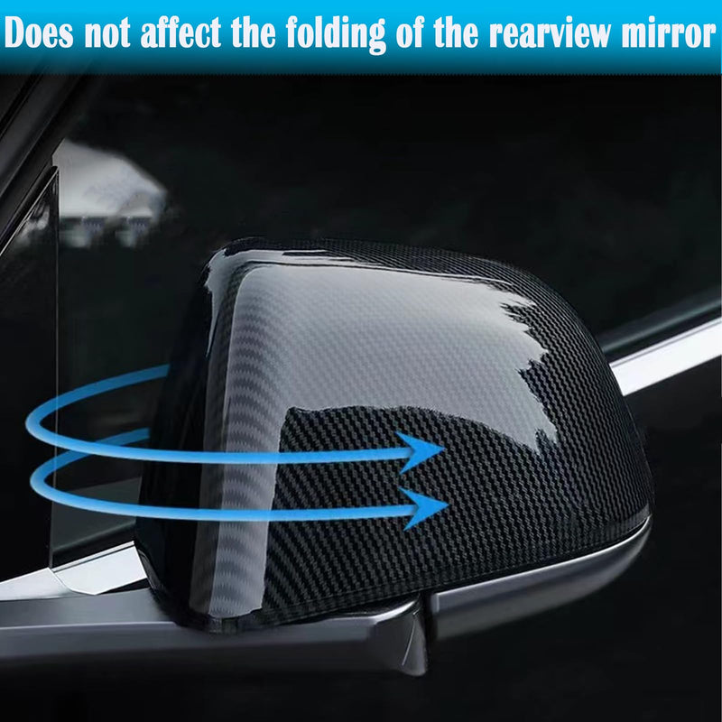 YHCDSEA Rearview Mirror Guard Cover for Tesla Model 3, Side Mirror Cover Exterior Accessories fit for Tesla Model 3 2017-2026 (Glossy Carbon Fiber Pattern) Glossy Carbon Fiber Pattern