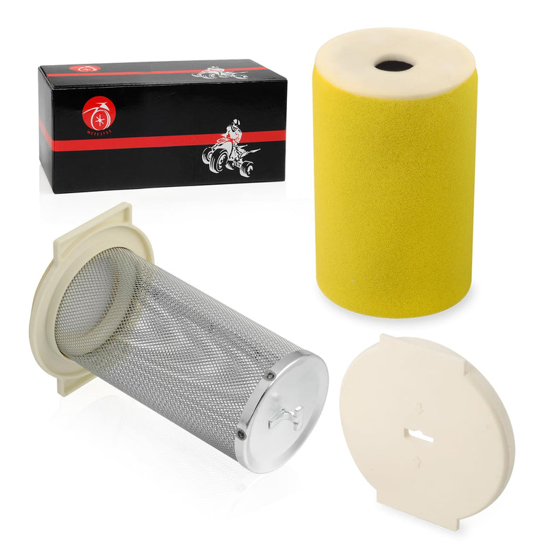 Air Filter & Guide & END CAP Kit For Yamaha Big Bear 350 Moto-4 250 350 Timberwolf 250 YFB250 1987-2000 Kodiak 400 YFM400FW 1993-1999