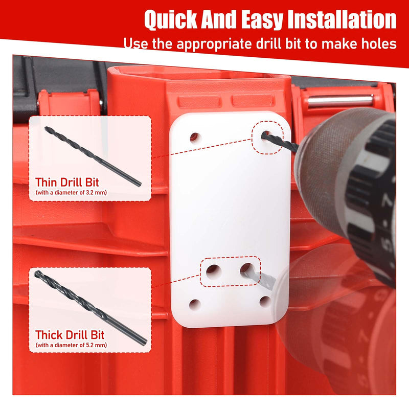 Aluminum Handle Quick Release Pins Kit for Milwaukee Packout Rolling Toolbox, Handle Removal Accessories for Packout Mods Upgrade