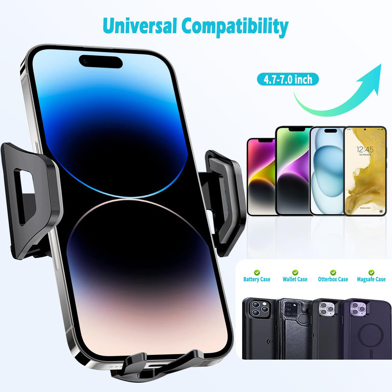 Car Phone Holder with Glasses Case Fits for Audi A4 2020-2024/A5 2020-2024/Q5 2021-2024 Accessories(Only fit for 10.1-Inch Screen),Thick Cases Friendly,Cell Phone Mount for 4.7-7 in Phones A4 A5 2020-2024/Q5 2021-2024(10.1 in Screen)